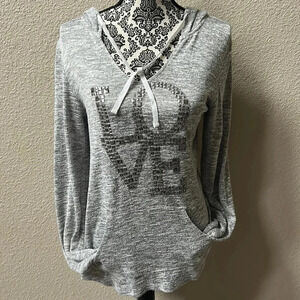 💖Love long sleeve hoodie with pockets